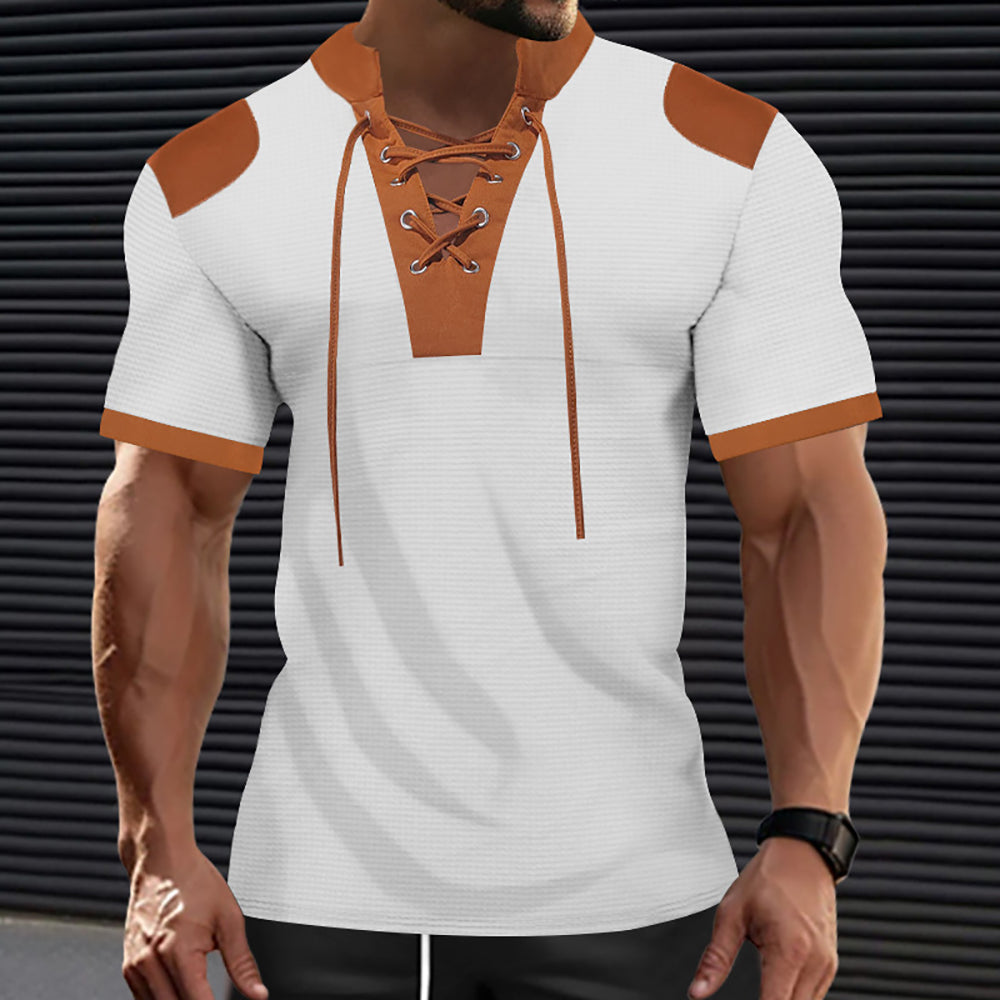 Men Solid Henley Neck T-shirt