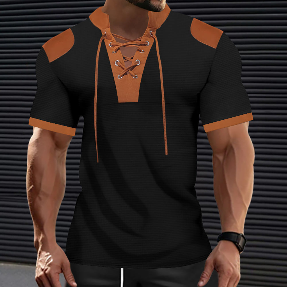 Men Solid Henley Neck T-shirt