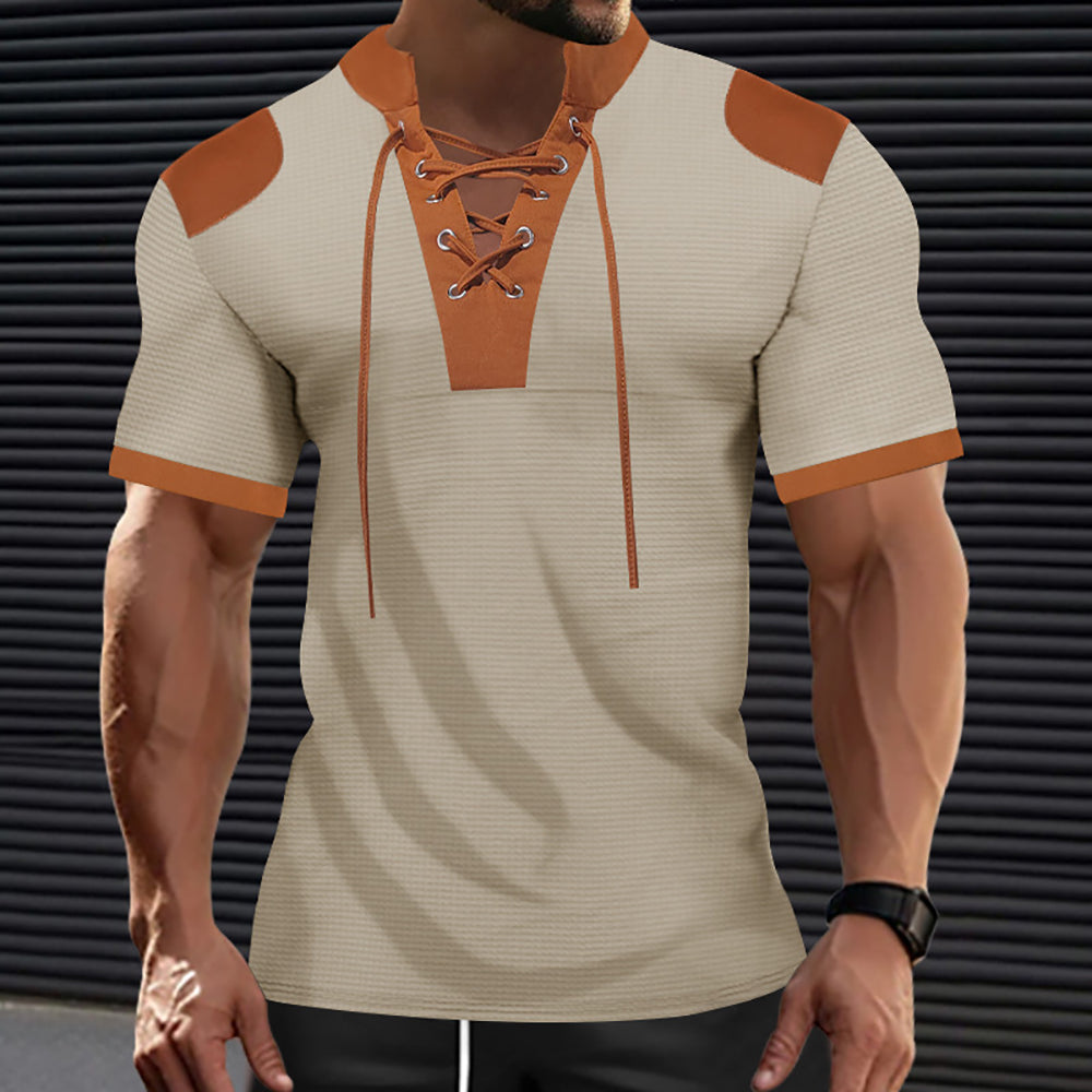 Men Solid Henley Neck T-shirt