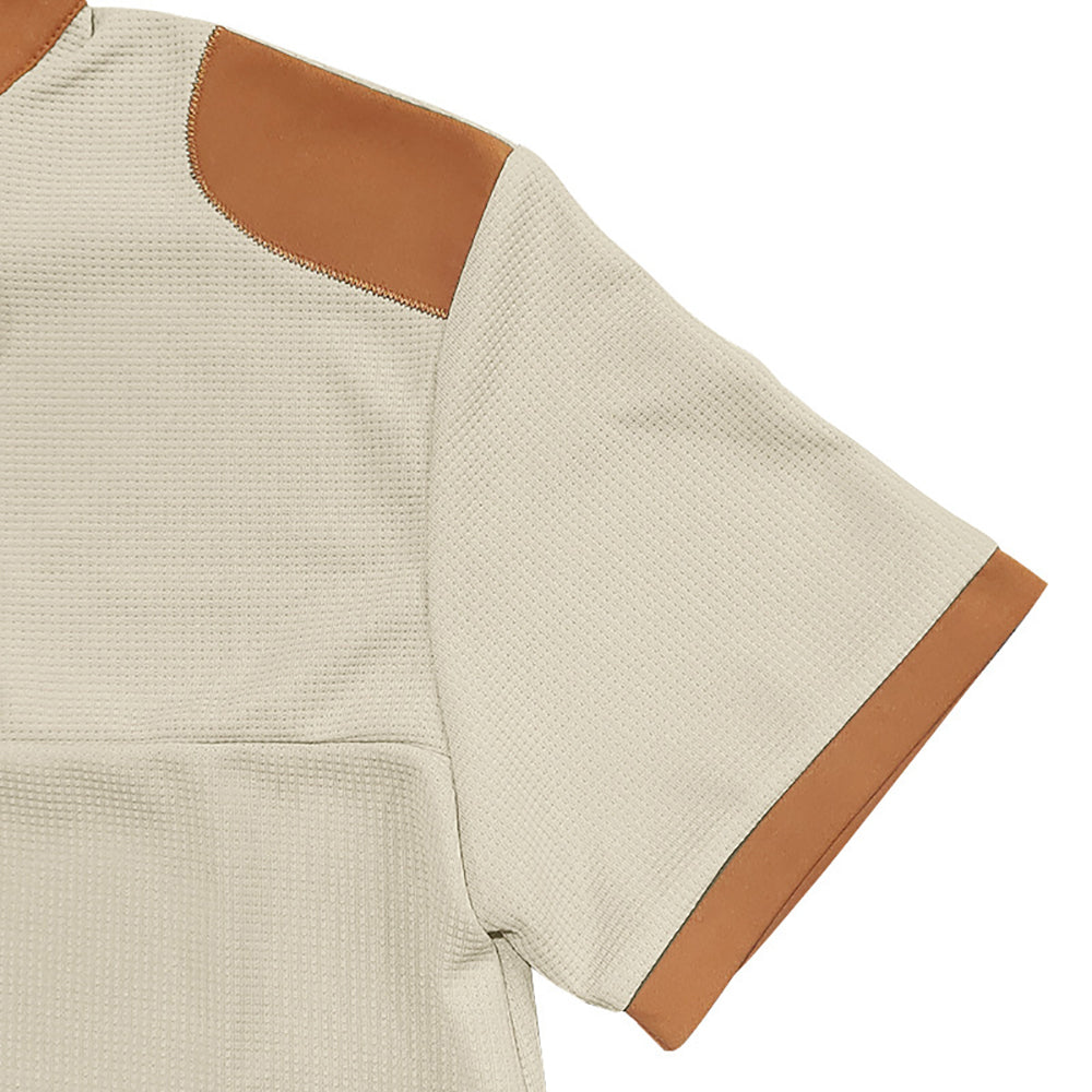 Men Solid Henley Neck T-shirt