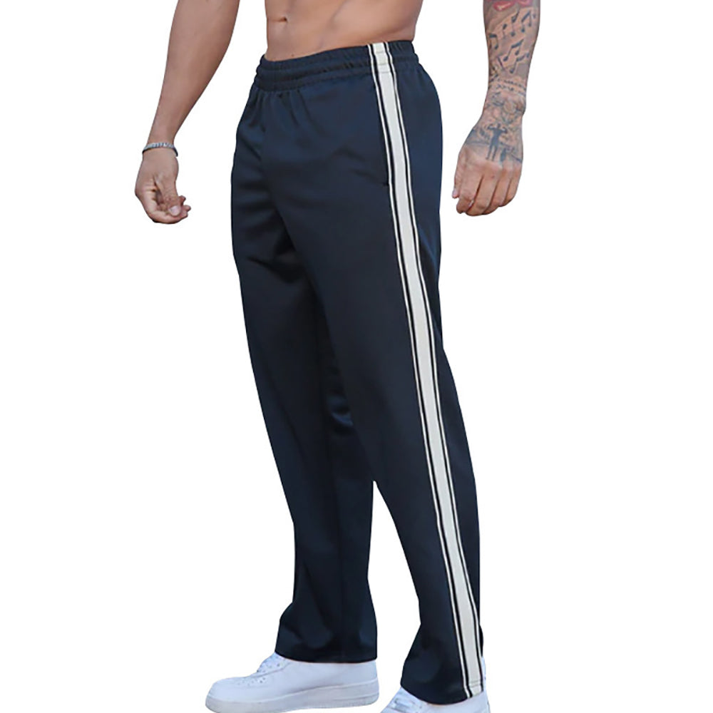 Men Loose Fit Side Striped Trousers
