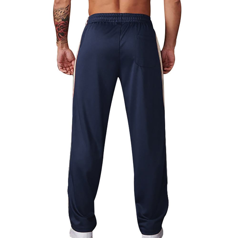 Men Loose Fit Side Striped Trousers