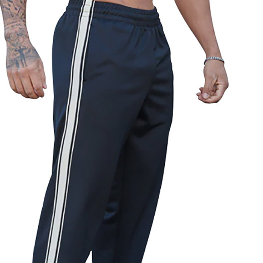 Men Loose Fit Side Striped Trousers