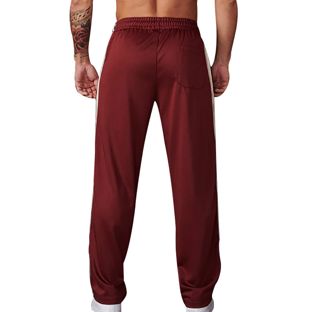Men Loose Fit Side Stripe Trousers