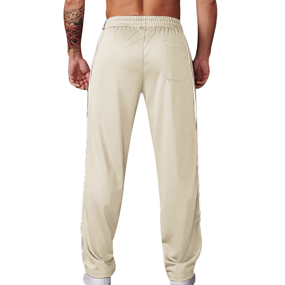 Men Loose Fit Side Stripes Regular Trousers