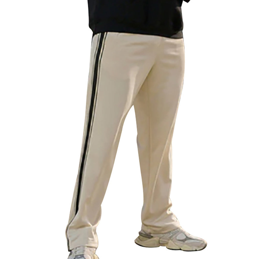 Men Loose Fit Side Stripes Regular Trousers
