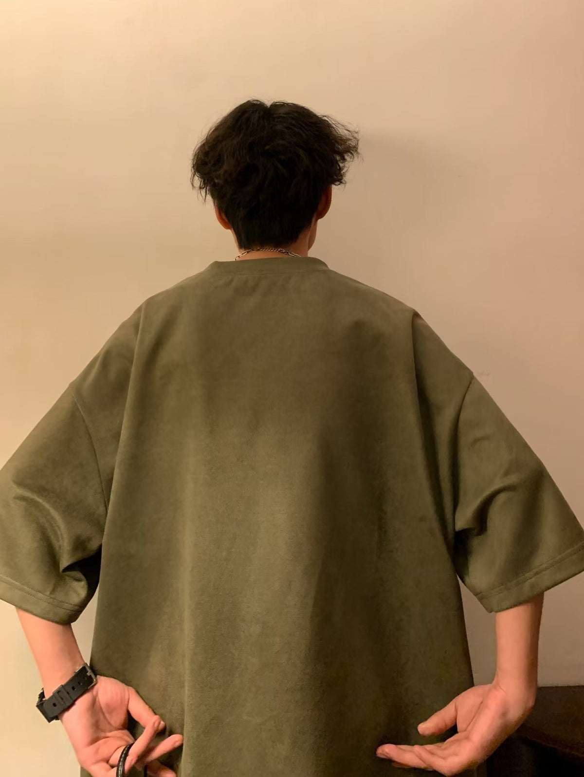 Solid Round Neck Baggy T-shirt