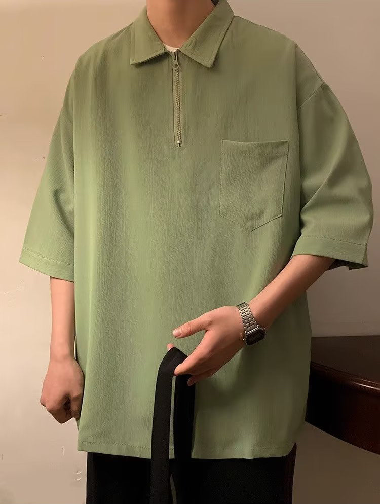 Polo Collar Oversized T-shirt