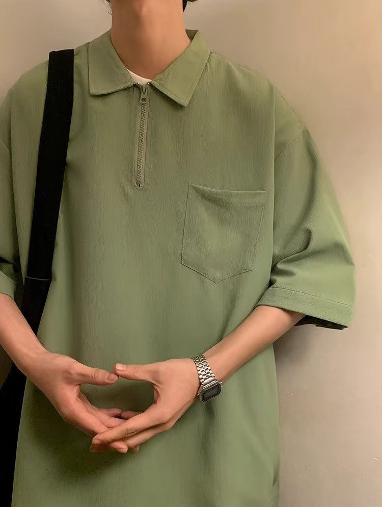Polo Collar Oversized T-shirt
