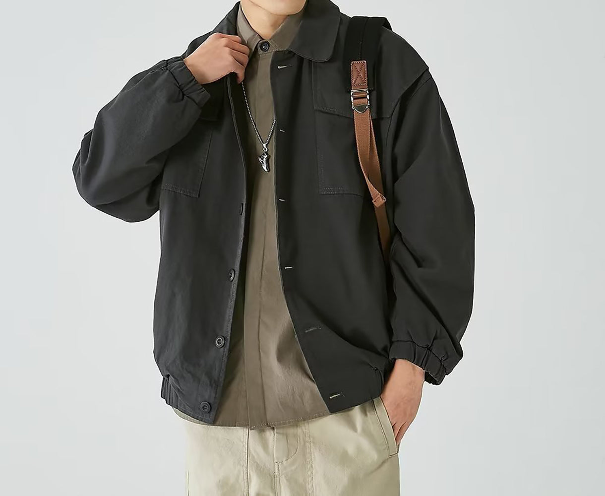 Men Lightweight Open Front Jacket