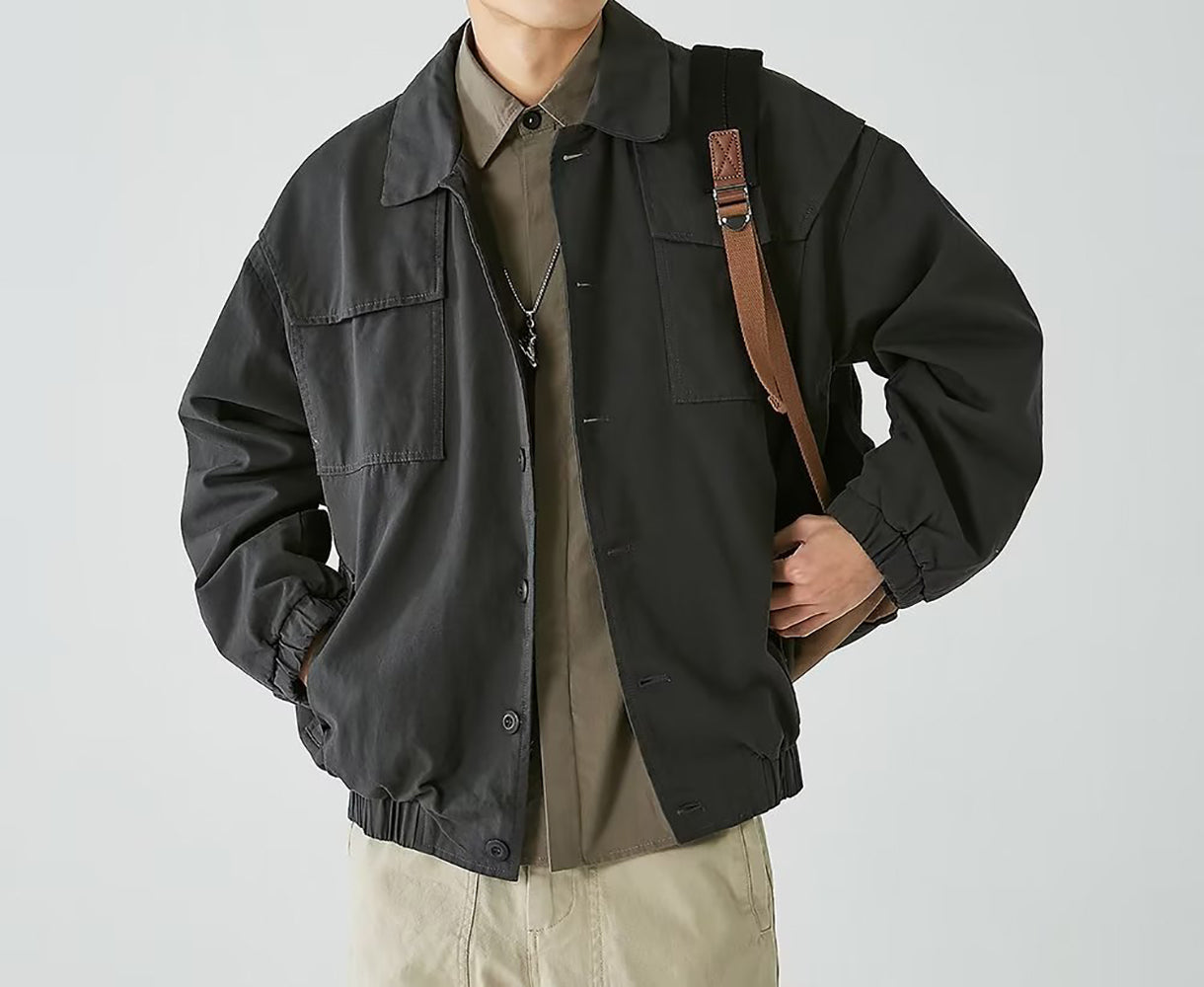 Men Lightweight Open Front Jacket