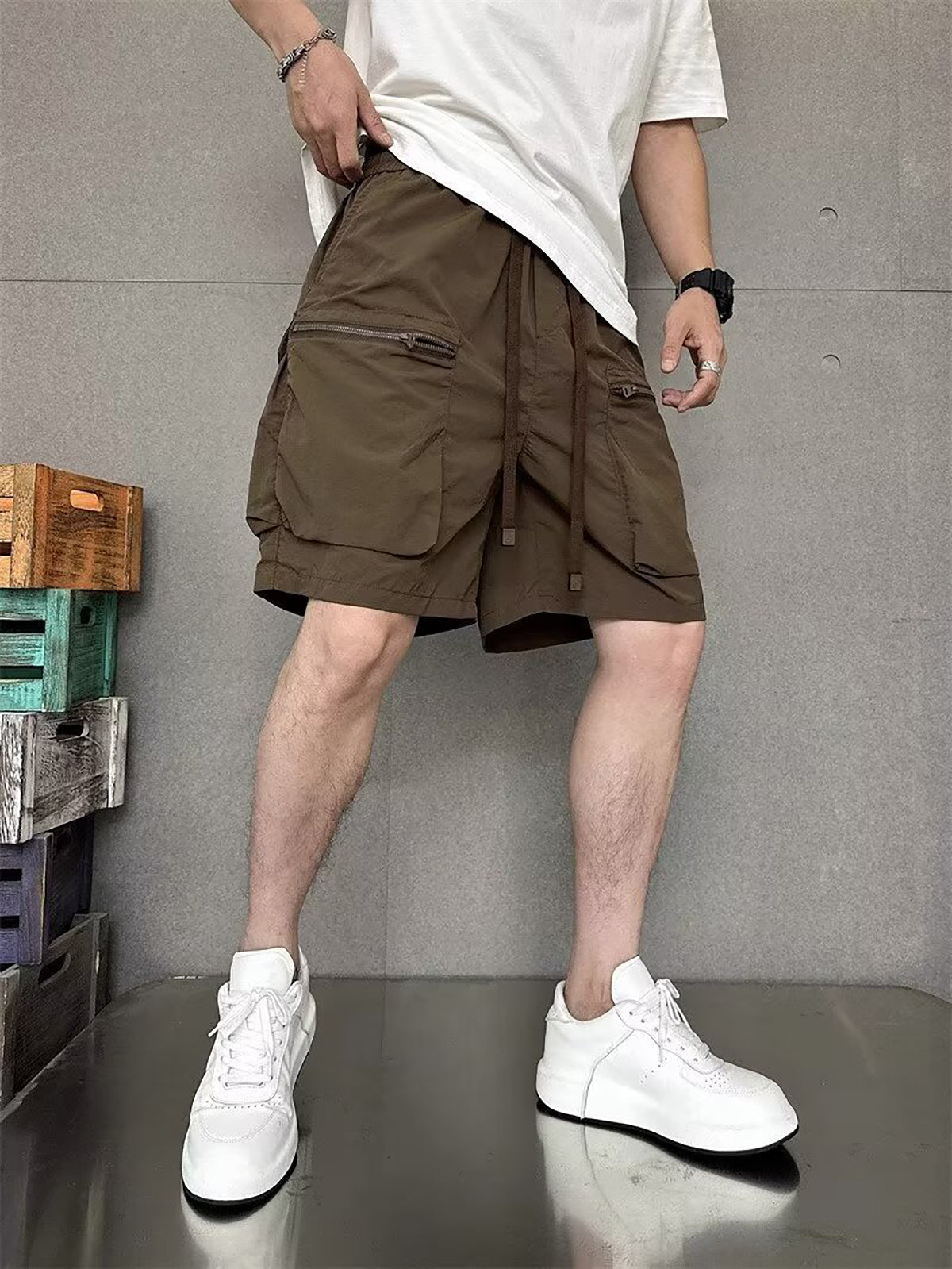 Men Mid-Rise Regular Cargo Shorts