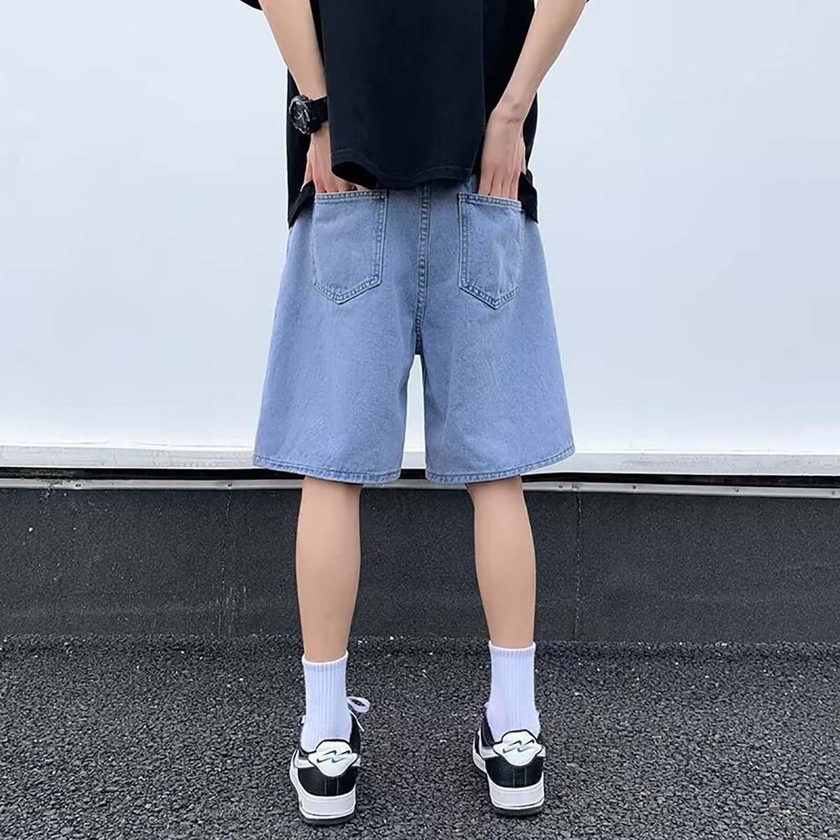 Men Mid-Rise Regular Denim Shorts
