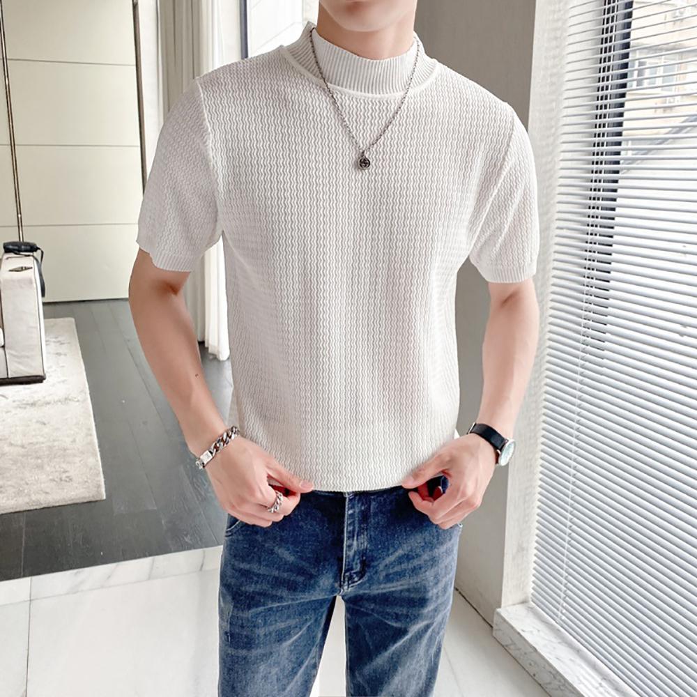 Men High Neck T-shirt