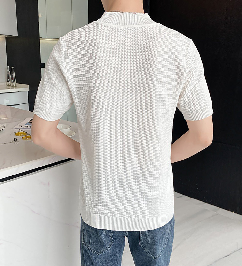 Men High Neck T-shirt