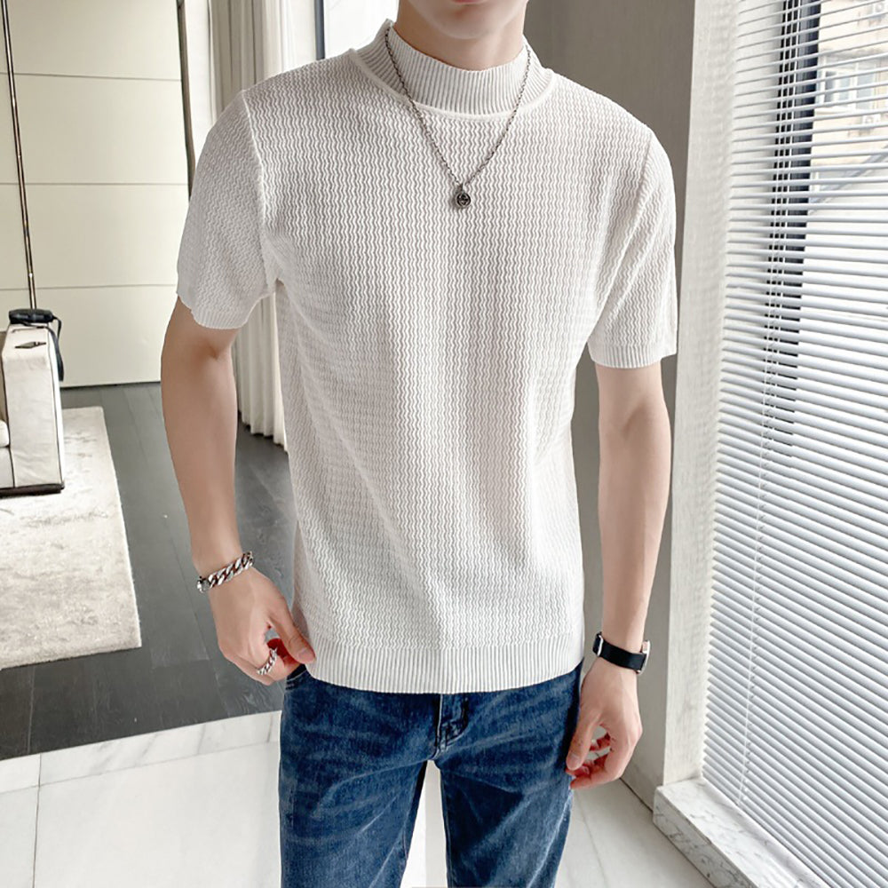 Men High Neck T-shirt