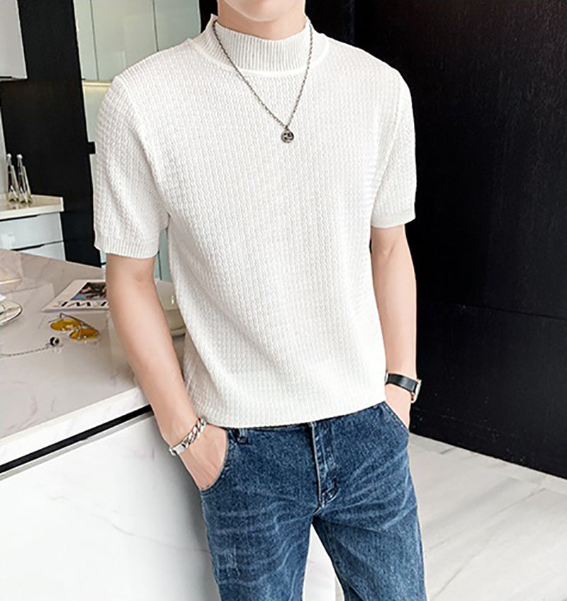 Men High Neck T-shirt