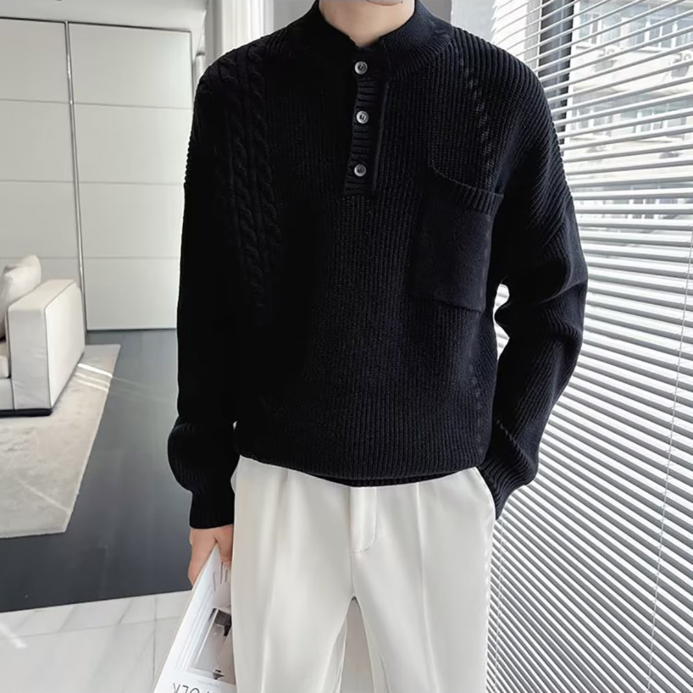 Men Cable Knit Sweater Vest