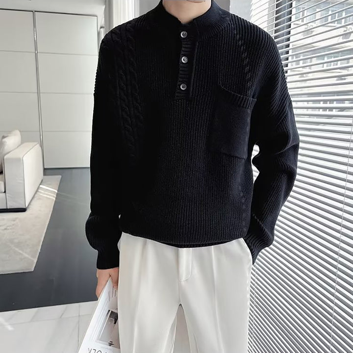 Men Cable Knit Sweater Vest