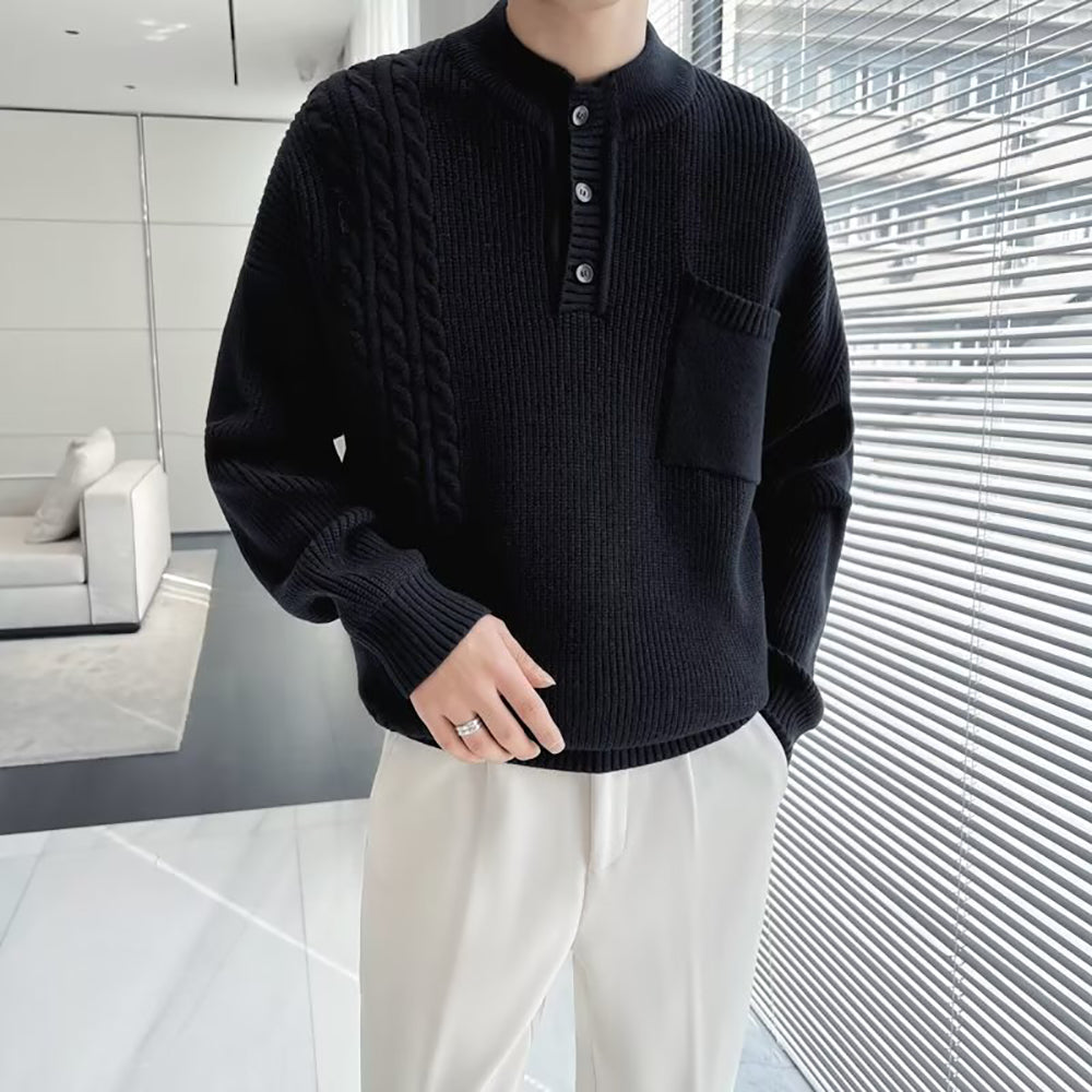 Men Cable Knit Sweater Vest