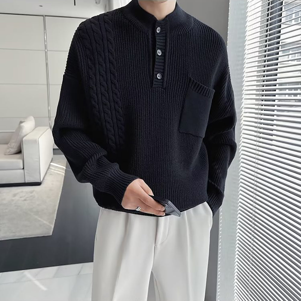 Men Cable Knit Sweater Vest