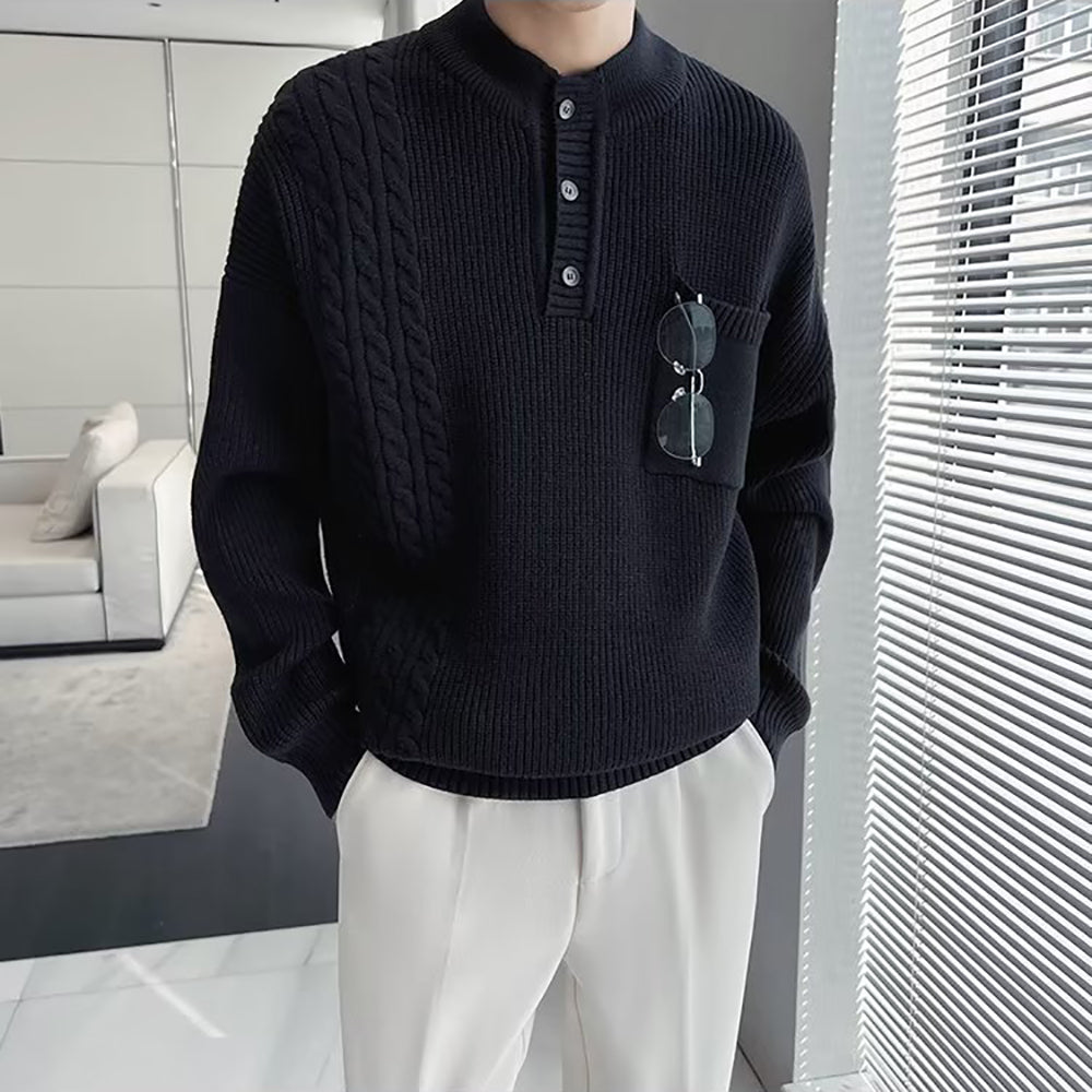 Men Cable Knit Sweater Vest