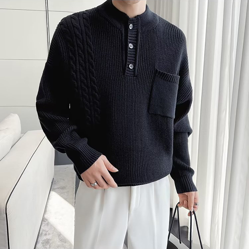 Men Cable Knit Sweater Vest