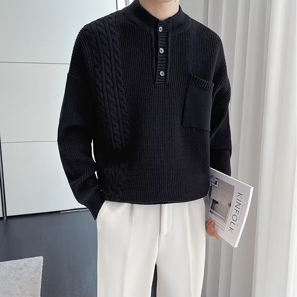 Men Cable Knit Sweater Vest