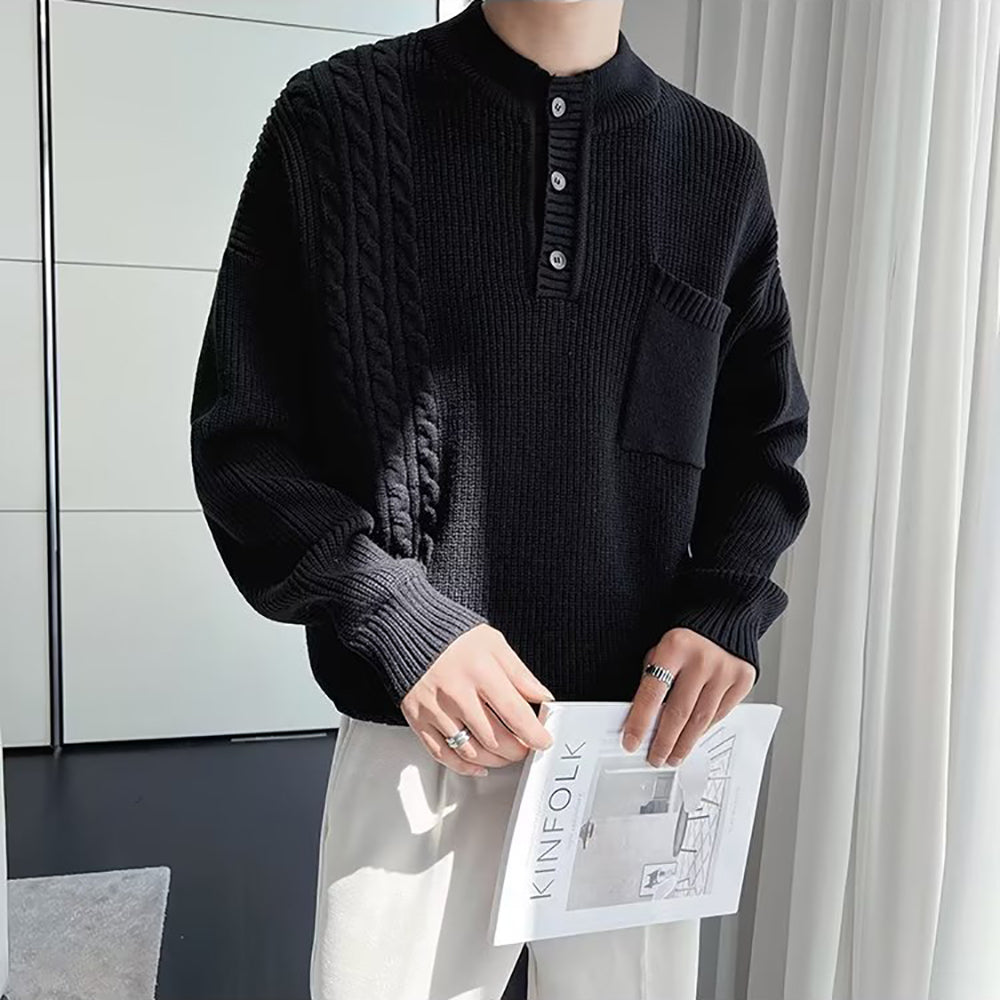 Men Cable Knit Sweater Vest