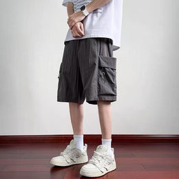 Men Loose Fit Outdoor Cargo Shorts
