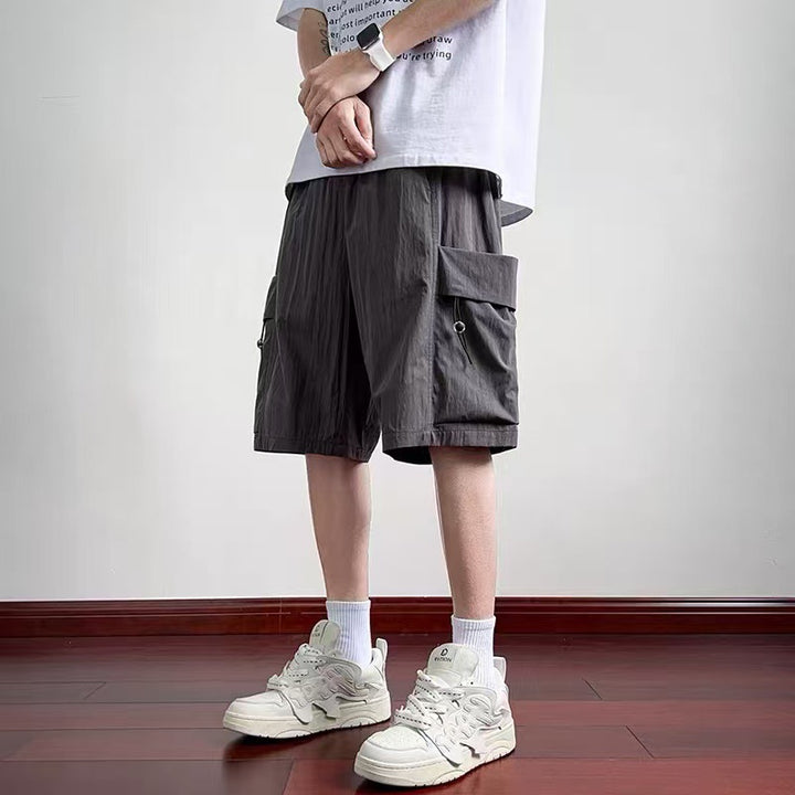 Men Loose Fit Outdoor Cargo Shorts