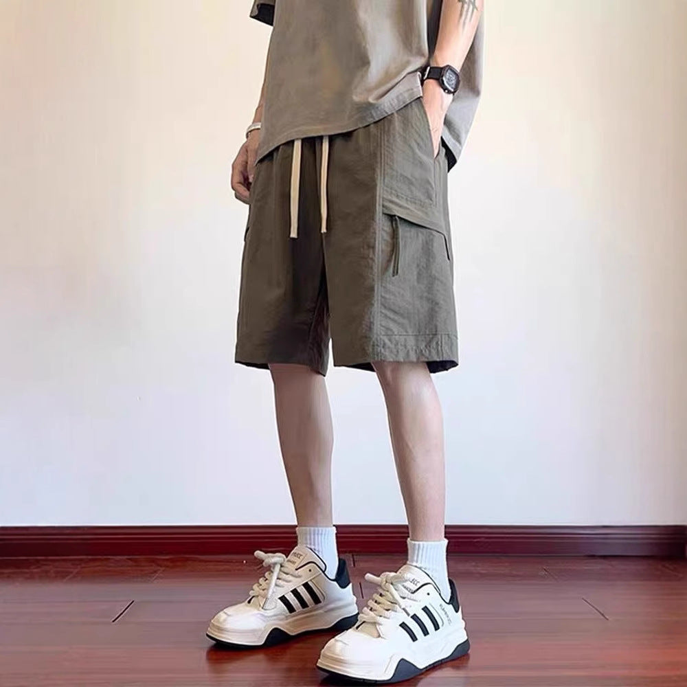 Men Solid Low-Rise Outdoor Shorts