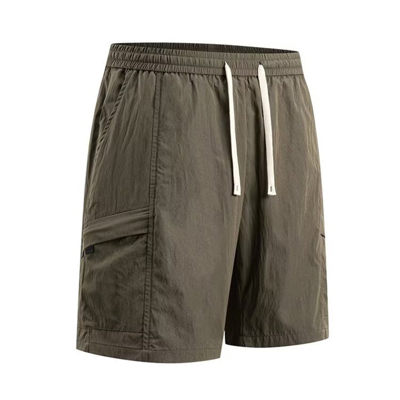 Men Solid Low-Rise Outdoor Shorts