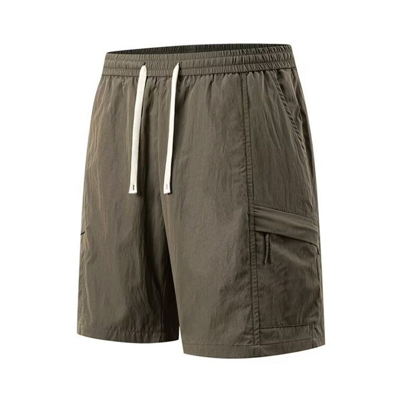 Men Solid Low-Rise Outdoor Shorts