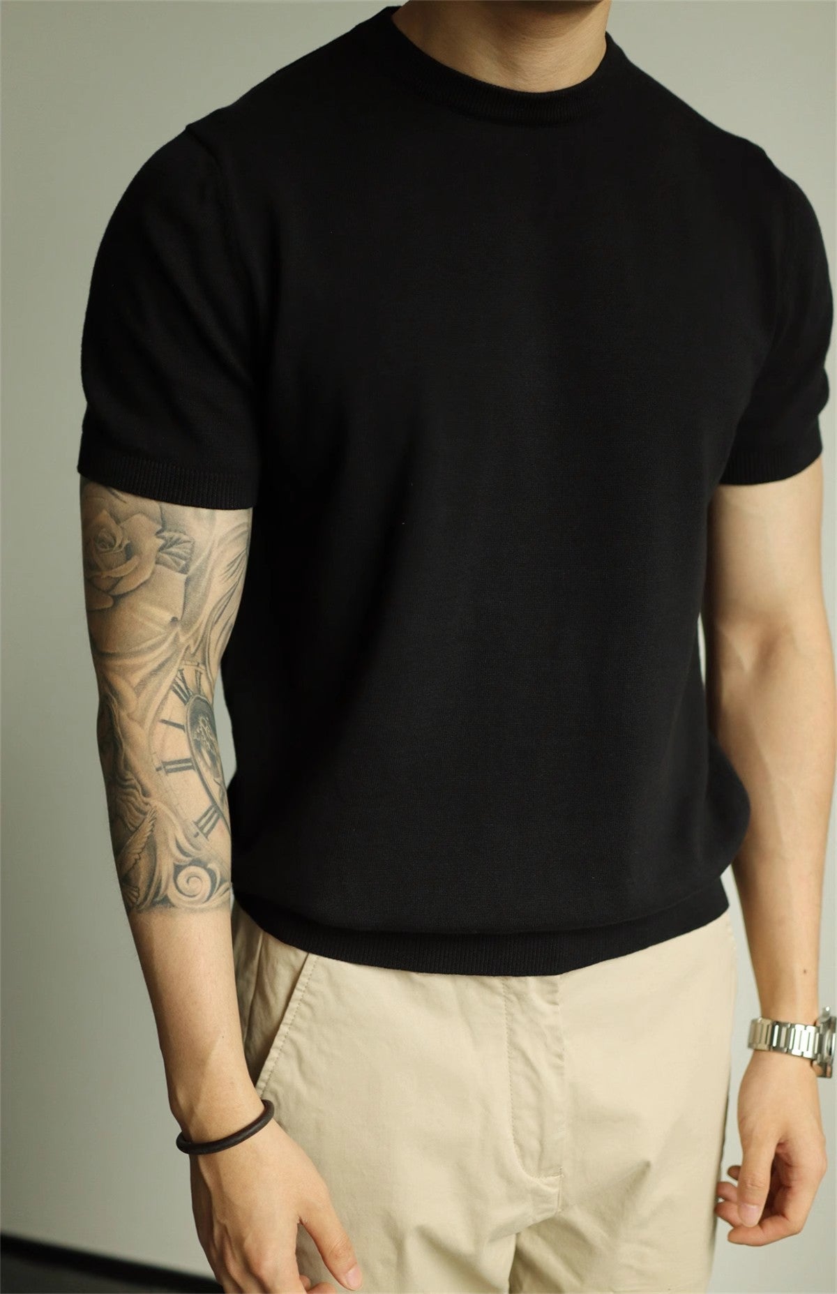 Men Regular Fit Round Neck T-shirt