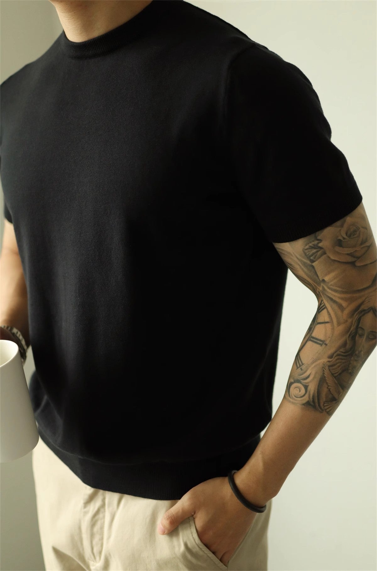 Men Regular Fit Round Neck T-shirt