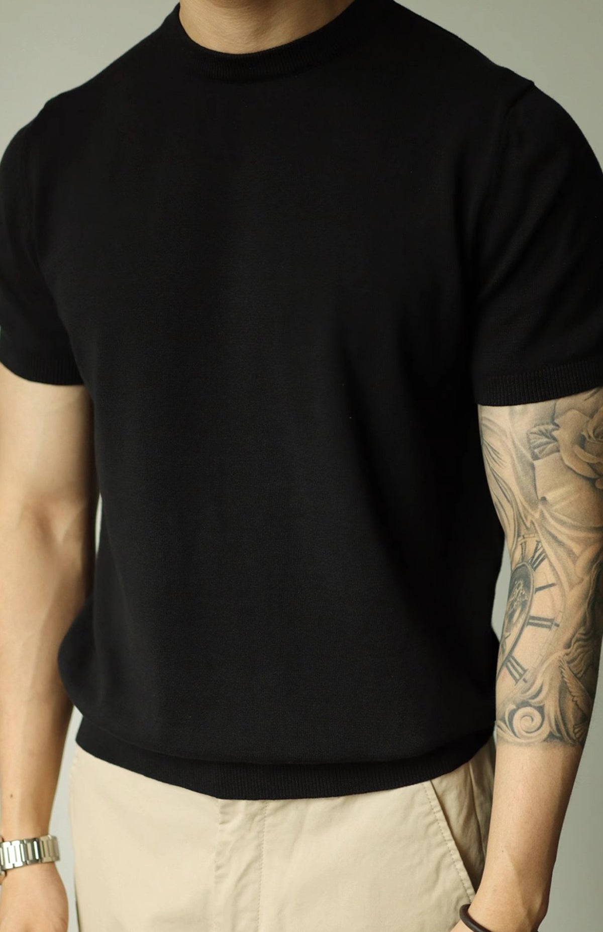 Men Regular Fit Round Neck T-shirt