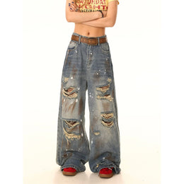 Men Baggy Mid-Rise Mildly Distressed Light Fade Jeans