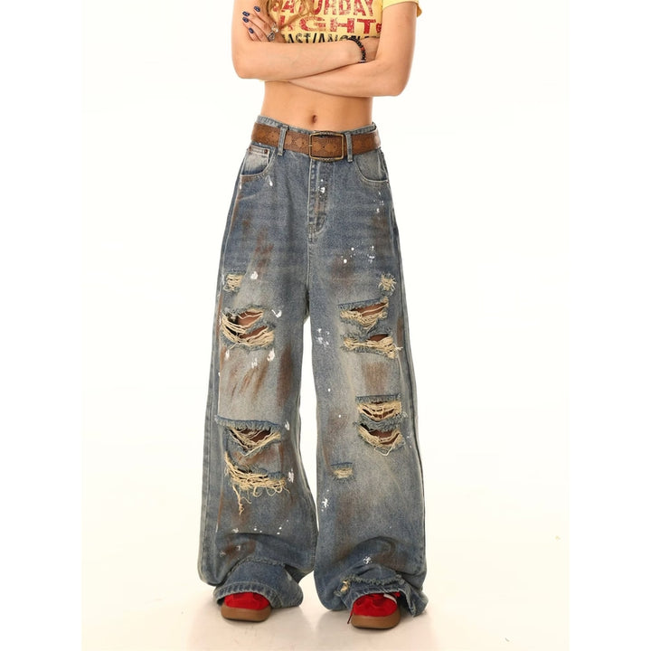 Men Baggy Mid-Rise Mildly Distressed Light Fade Jeans