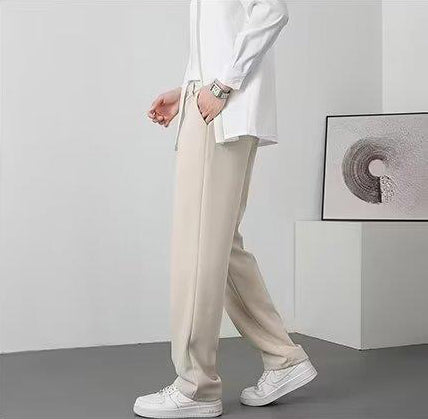 Men Solid Regular Fit Mid-Rise Trousers