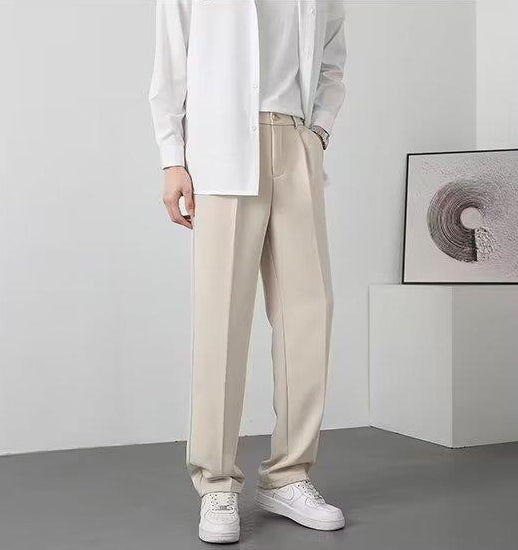 Men Solid Regular Fit Mid-Rise Trousers