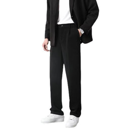 Men Solid Mid-Rise Regular Fit Formal Trousers