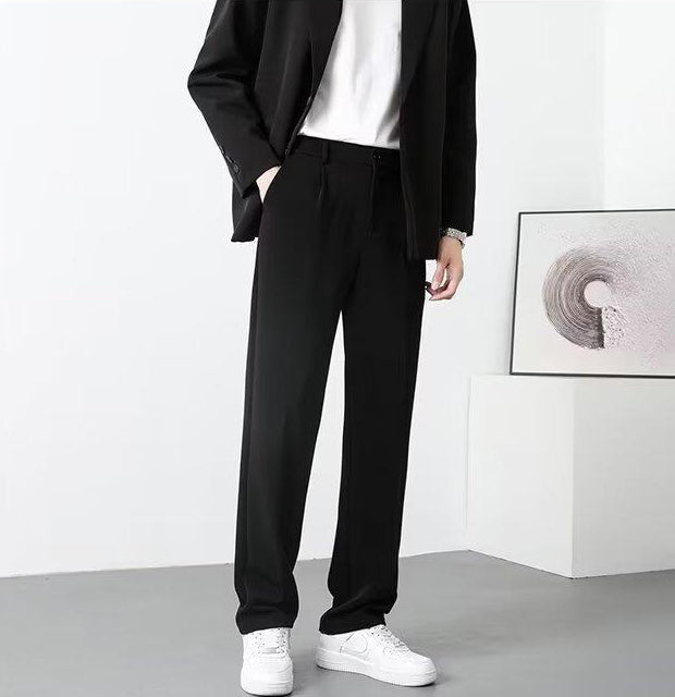 Men Solid Mid-Rise Regular Fit Formal Trousers