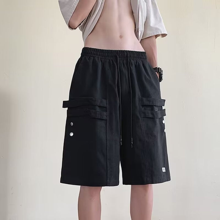 Men Loose Fit Cargo Shorts
