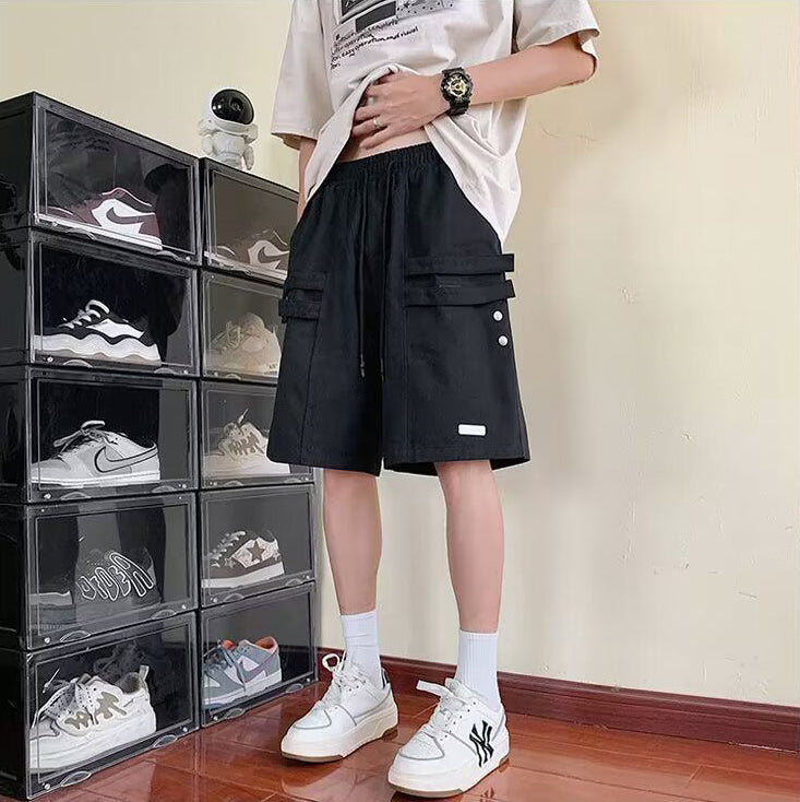 Men Loose Fit Cargo Shorts