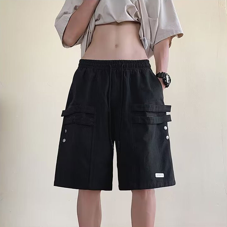 Men Loose Fit Cargo Shorts