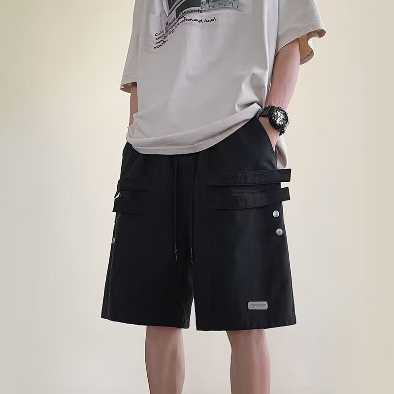 Men Loose Fit Cargo Shorts