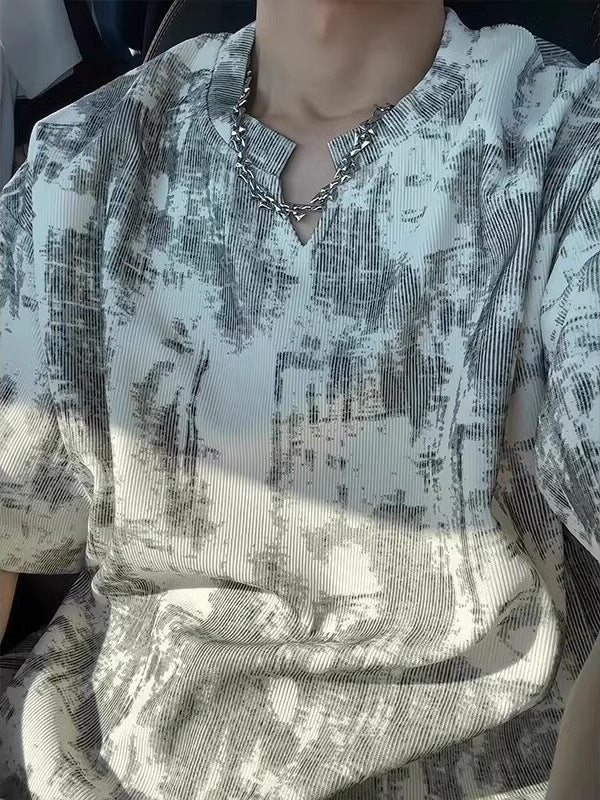 Men Abstract Printed T-shirt