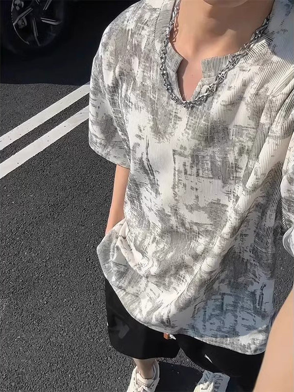 Men Abstract Printed T-shirt