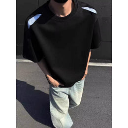Round Neck Drop Shoulder Sleeves T-shirt